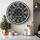 Search for black and white checkered clocks Family