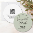 Search for sage green wedding save the dates Qr code