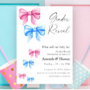 Search for bow gender reveal invitations Pink and blue