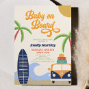 Search for surfer baby shower invitations Baby on board