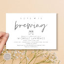 Search for love is brewing shower invitations Bride to be