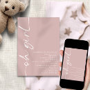Search for contemporary baby girl shower invitations Pink