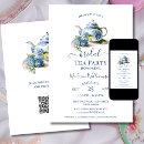 Search for blue hydrangea party invitations Qr code
