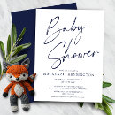 Search for navy blue baby boy shower invitations Modern