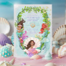 Search for african american mermaid birthday invitations Turquoise