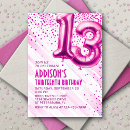 Search for fun 13th birthday invitations For her