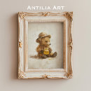 Search for cute bear illustration posters Rustic