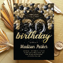 Search for 30th birthday invitations Black