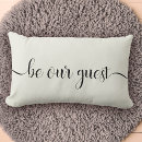 Search for be our guest cushions Black and white