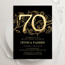 Search for modern floral 70th birthday invitations Elegant
