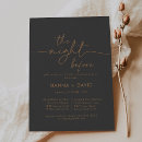 Search for classic rehearsal dinner invitations Classic fancy script typography