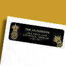 Search for gold pineapple return address labels Pattern