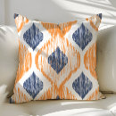 Search for orange and navy blue cushions Pattern