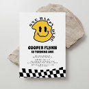 Search for one happy dude 1st birthday invitations Chequered