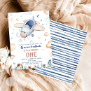 Search for airplane 1st birthday invitations Baby boy