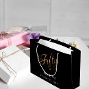 Search for 50th birthday gift bags Black and gold