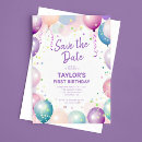 Search for birthday party save the dates Colourful