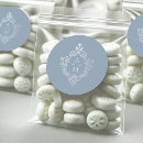 Search for modern vintage wedding stickers Dusty blue