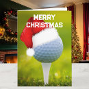 Search for funny golf seasonal cards Claus