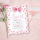 Search for polka dot bow invitations Girly