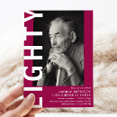 Search for womans 80th birthday invitations Eightieth