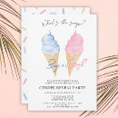 Search for ice cream gender reveal invitations What will baby be