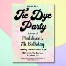 Search for tie dye birthday invitations Pastel