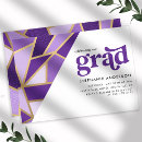 Search for purple and gold graduation invitations Simple