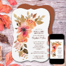Search for rustic fall bridal shower invitations Burnt orange