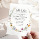 Search for fall in love bridal shower invitations Watercolor floral