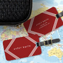 Search for red luggage tags Geometric
