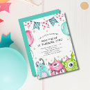 Search for little monster birthday invitations Turning one