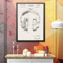 Search for headphones posters Vintage