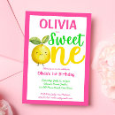 Search for sweet one invitations Pink