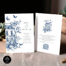 Search for french style wedding invitations Toile de jouy