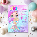 Search for mermaid pool birthday invitations Seashells