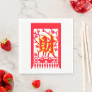 Search for chinese new year paper napkins Good fortune
