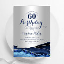 Search for blue marble invitations Silver
