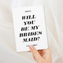 Search for text bridesmaid cards Modern