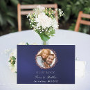 Search for rose gold wedding guest books Navy blue