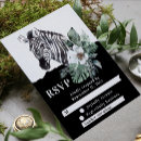 Search for zebra rsvp cards Black and white