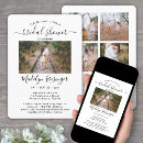 Search for elegant calligraphy bridal shower invitations Black and white