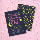 Search for moon 1st birthday invitations Baby