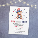 Search for red baby boy shower invitations Patriotic