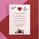 Search for red rose wedding invitations Botanical greenery
