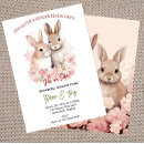 Search for bunny gender reveal invitations Watercolor