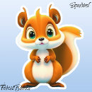 Search for squirrel cartoon stickers Wildlife