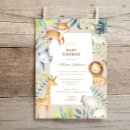 Search for safari baby shower invitations Gender neutral