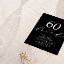 Search for 60 years birthday invitations Black