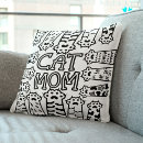 Search for black and white cat cushions Cute
